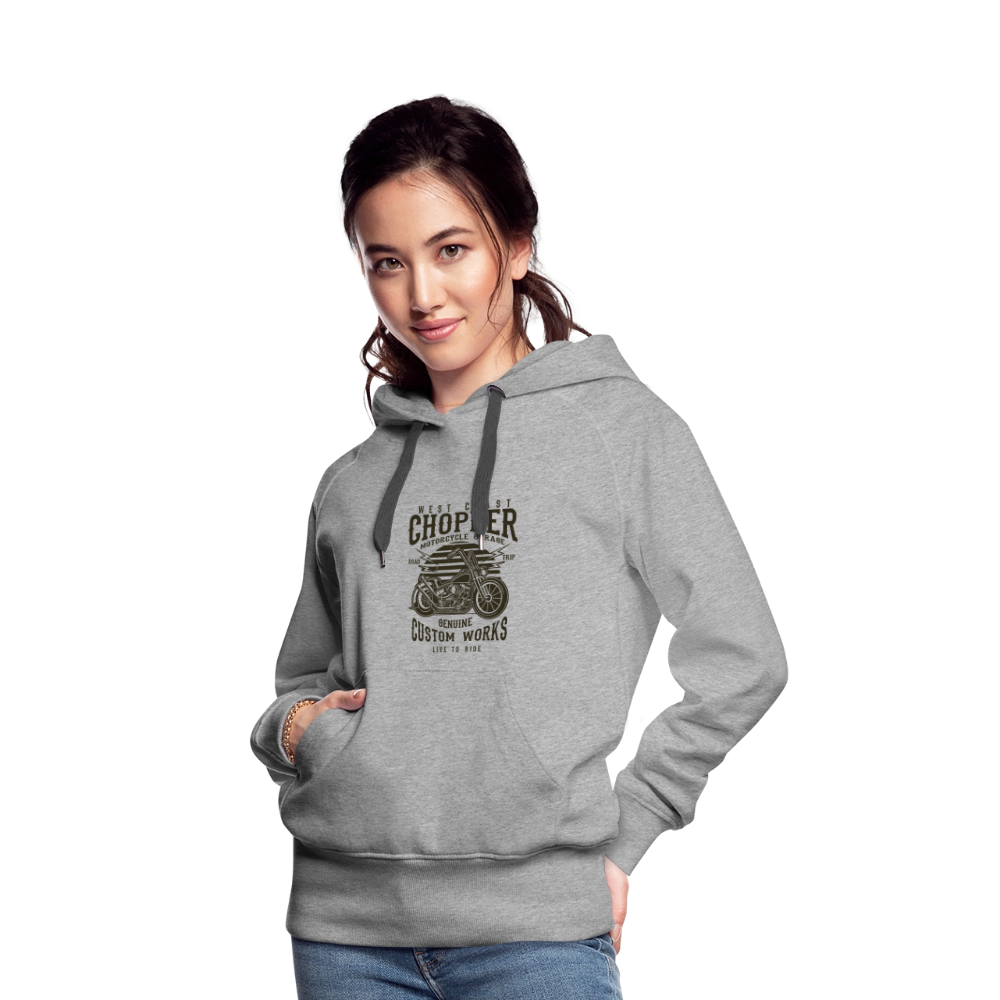 Vrouwen Premium hoodie - grijs gemêleerd