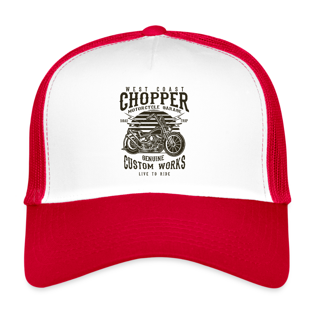 Trucker Cap - wit/rood
