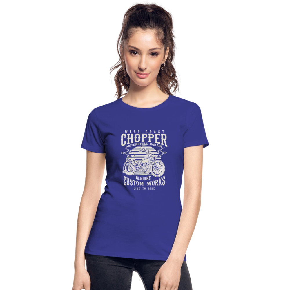 Vrouwen premium bio T-shirt - koningsblauw