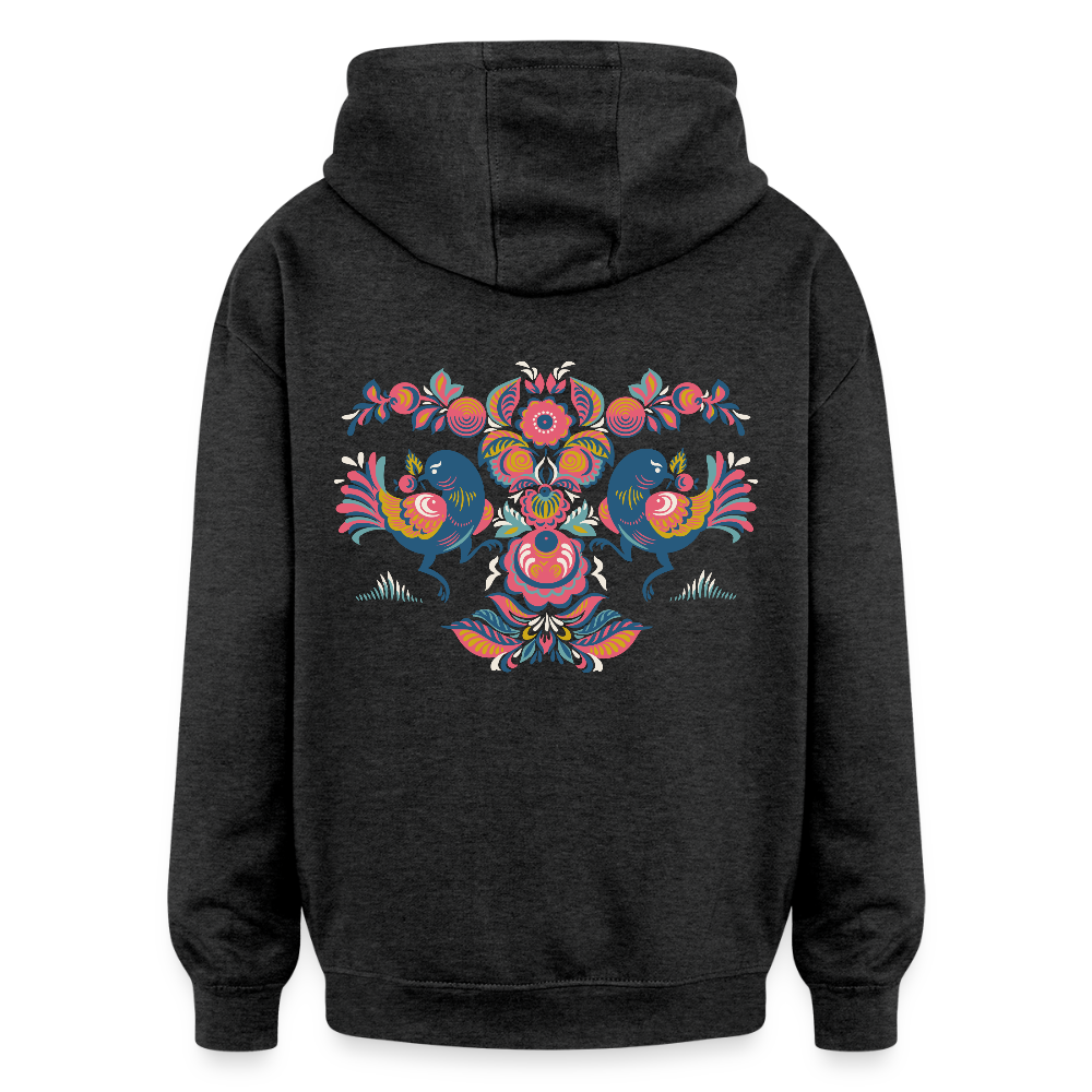 Oversized uniseks hoodie - houtskool