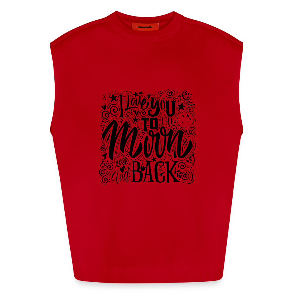 Heavyweight oversized organic tanktop made in EU Unisex - rood