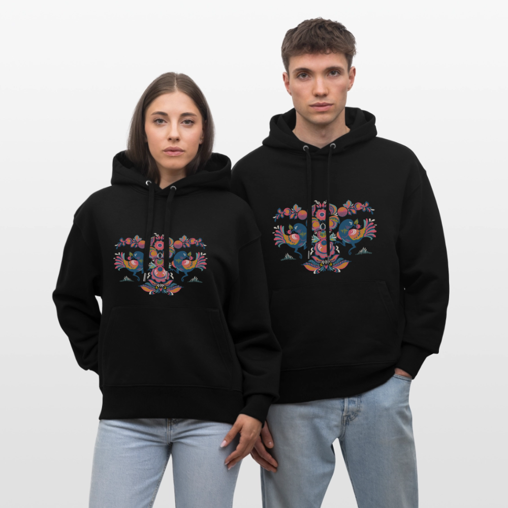 Stanley/Stella Uniseks relaxed fit bio-hoodie SLAMMER - zwart