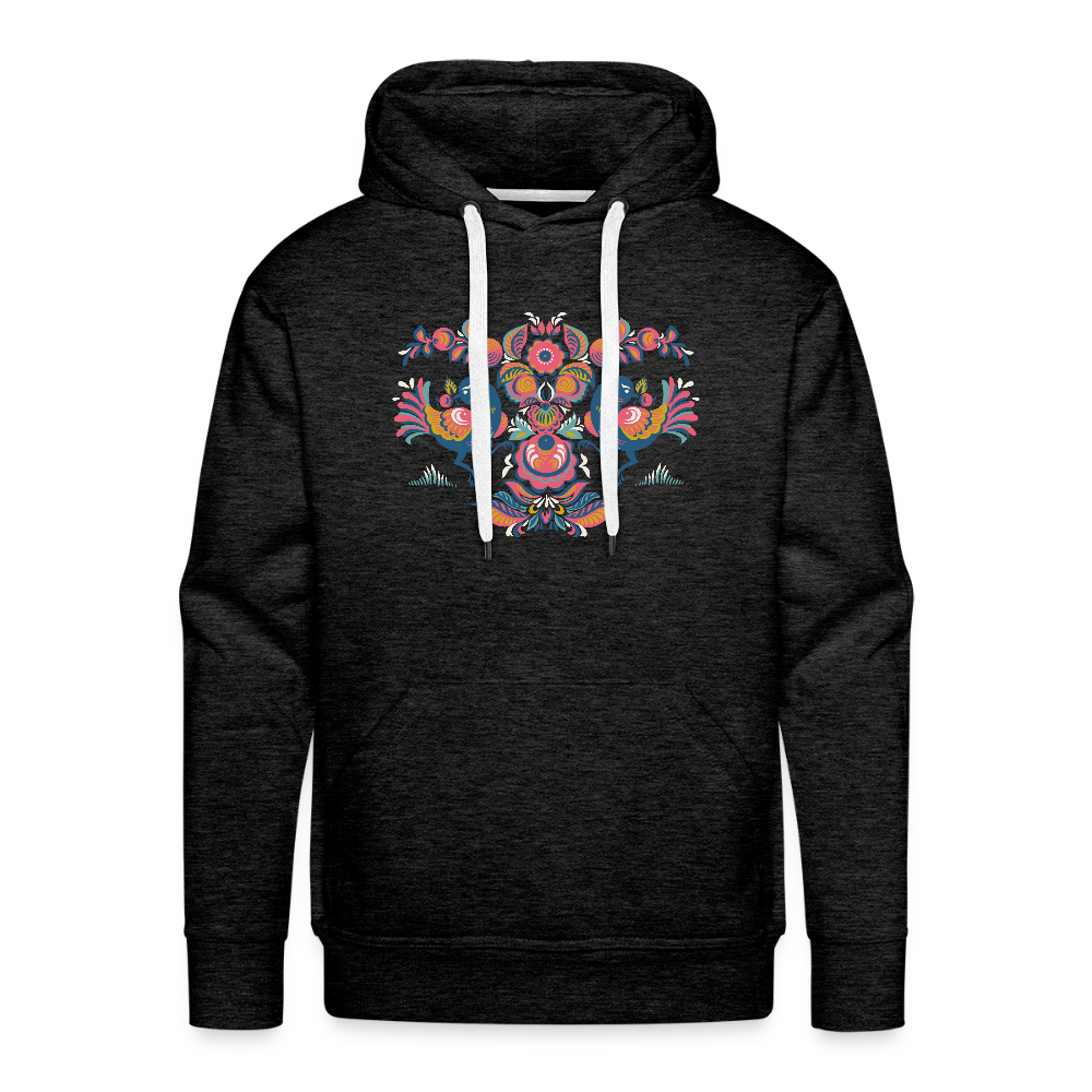 Mannen Premium hoodie - houtskool