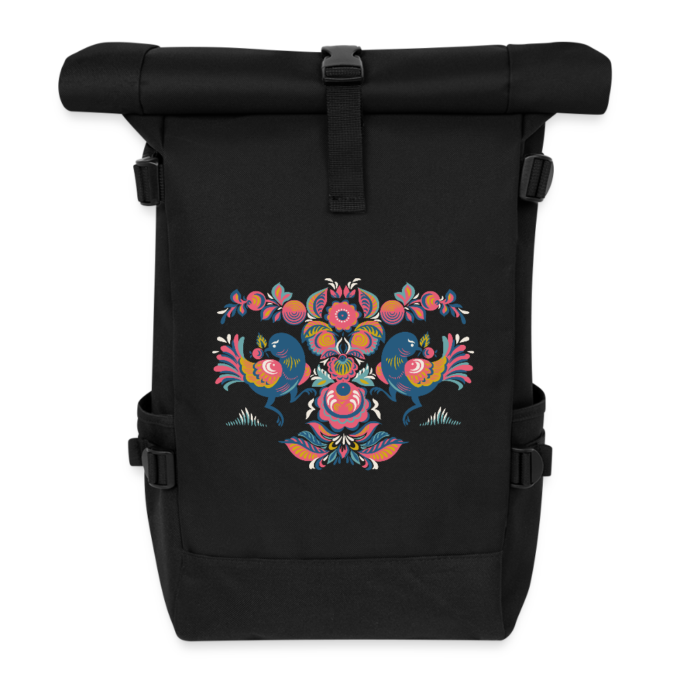 Rolltop rugzak - zwart