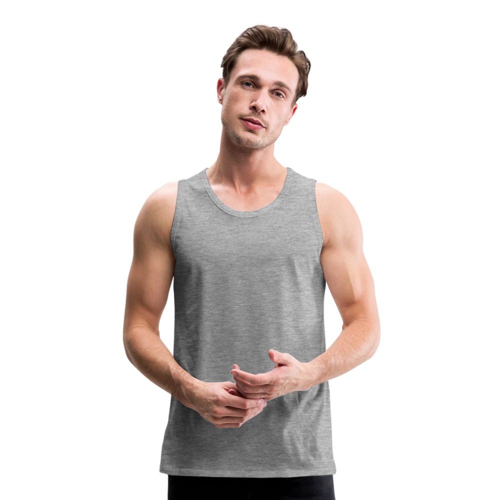 Mannen Premium tank top - grijs gemêleerd