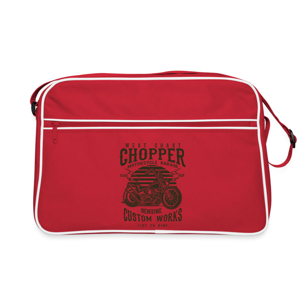 Retro-tas - rood/wit