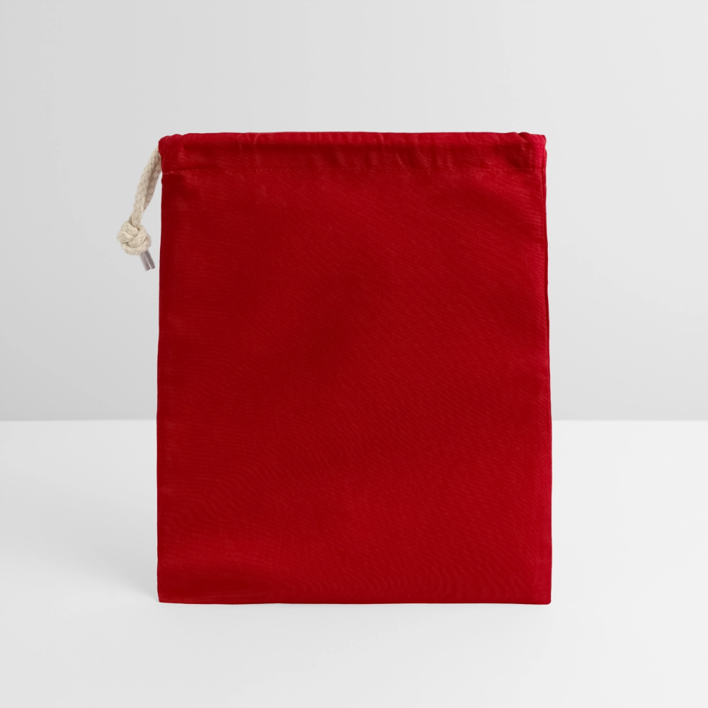 Afsluitbare cadeauzak van katoen (25x30cm) - rood