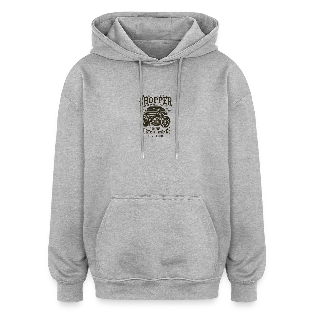 Oversized uniseks hoodie - grijs gemêleerd