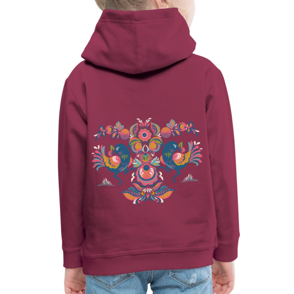 Kinderen trui Premium met capuchon - bordeaux