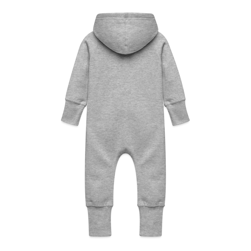 Baby bio sweat kruippakje met capuchon - grijs gemêleerd