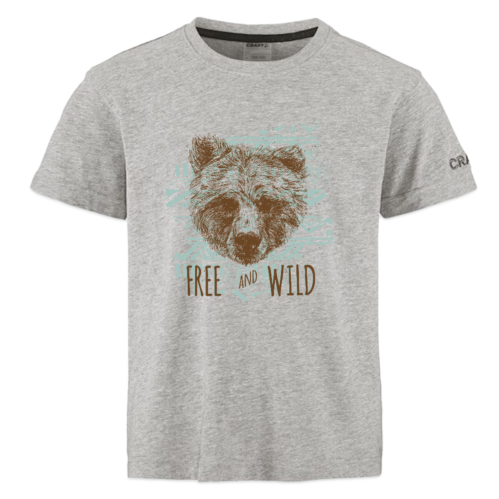 CRAFT Community 2.0 tieners T-shirt - grijs gemêleerd