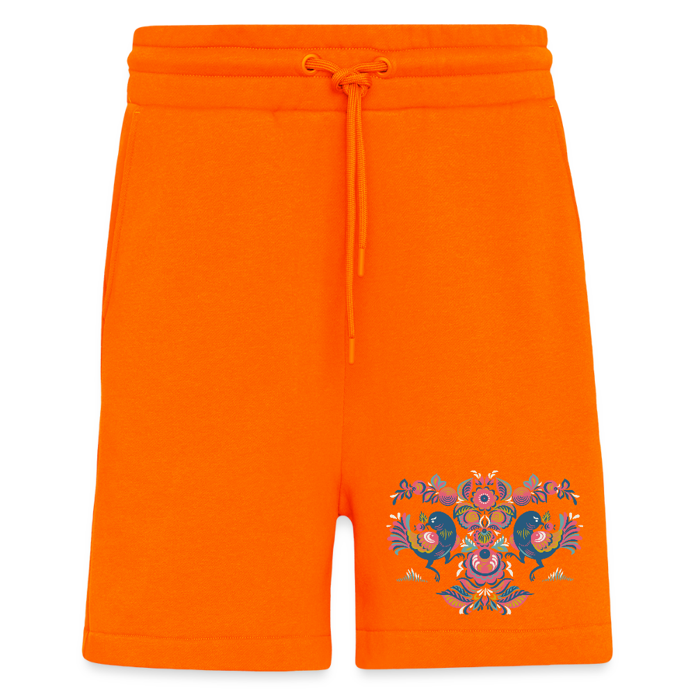 Organic relaxed shorts made in EU - SUNSET ORANGE