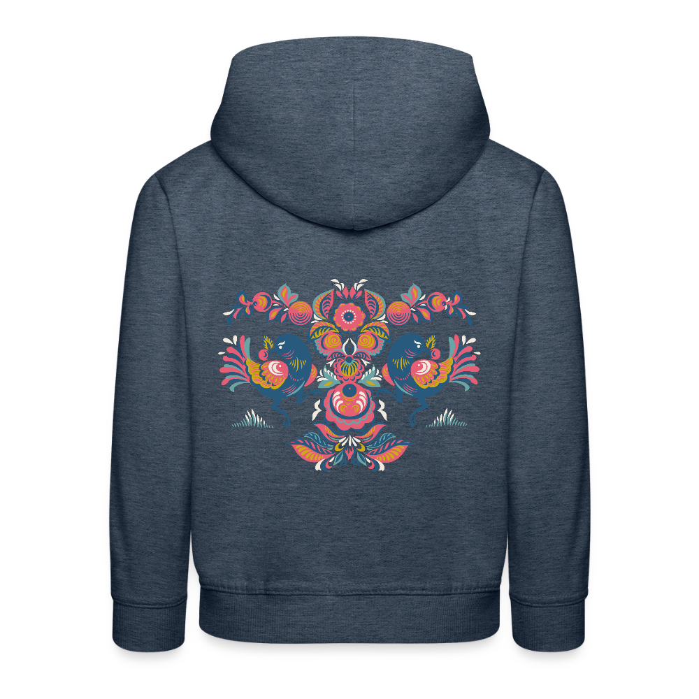 Kinderen trui Premium met capuchon - jeansblauw
