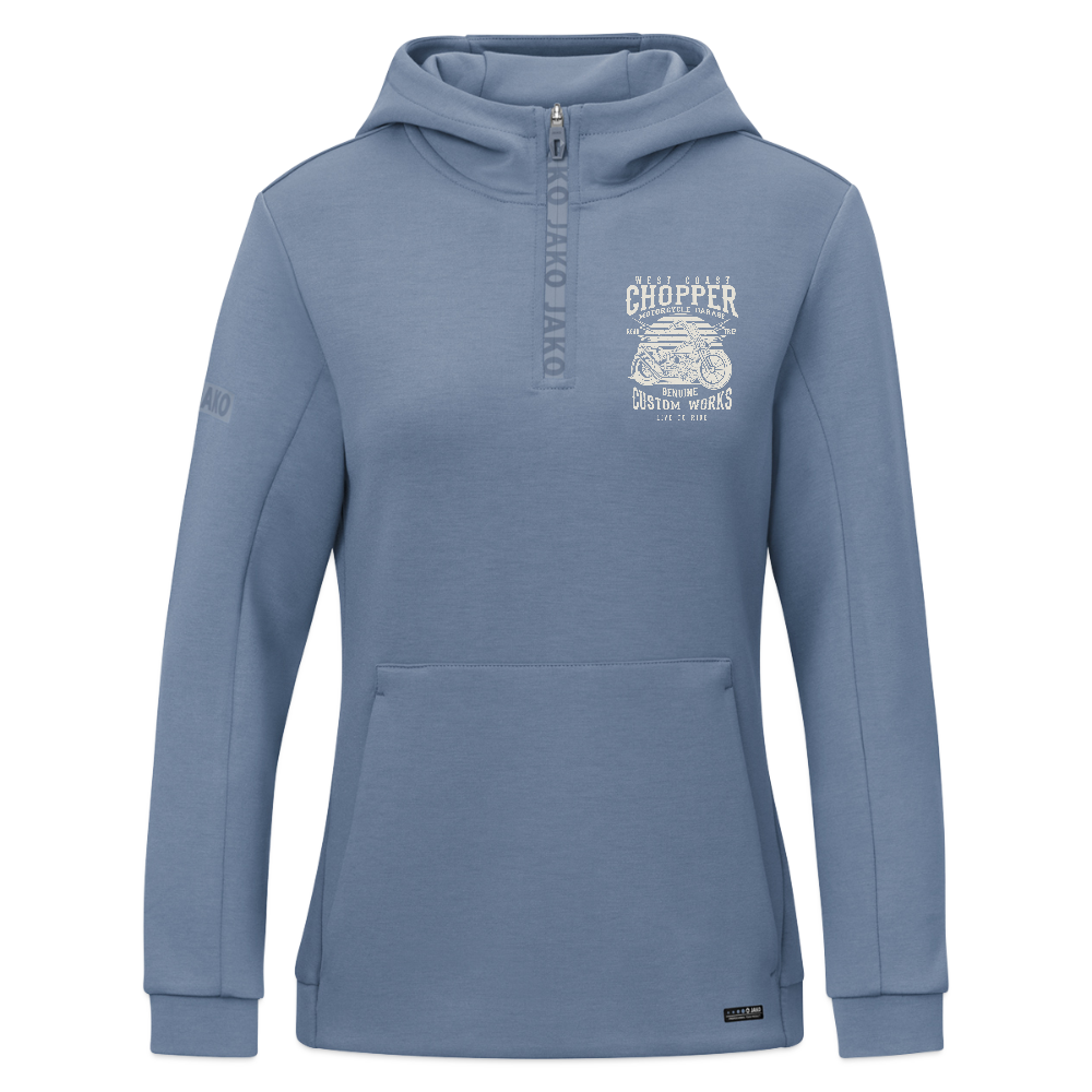 JAKO Vrouwen ziphoodie Pro Casual - blauwgrijs