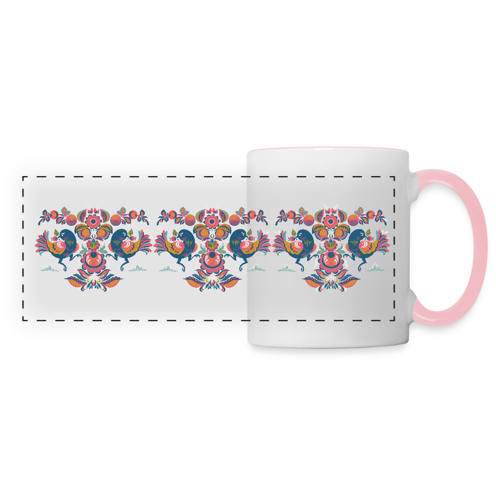 Panoramamok - wit/roze