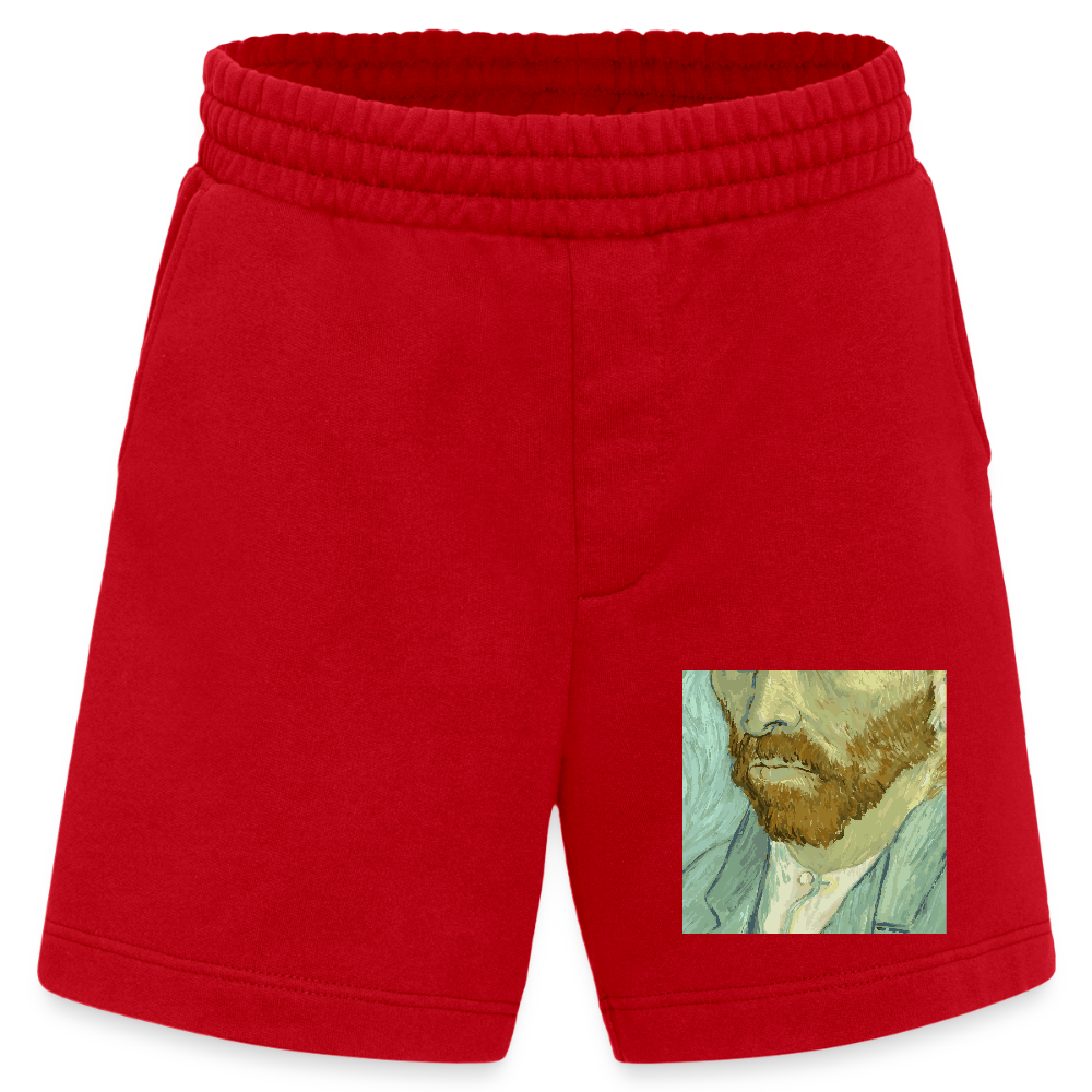 Heavyweight organic shorts made in EU - rood