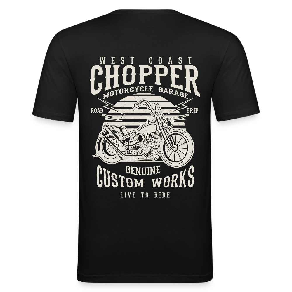 Mannen slim fit T-shirt - zwart