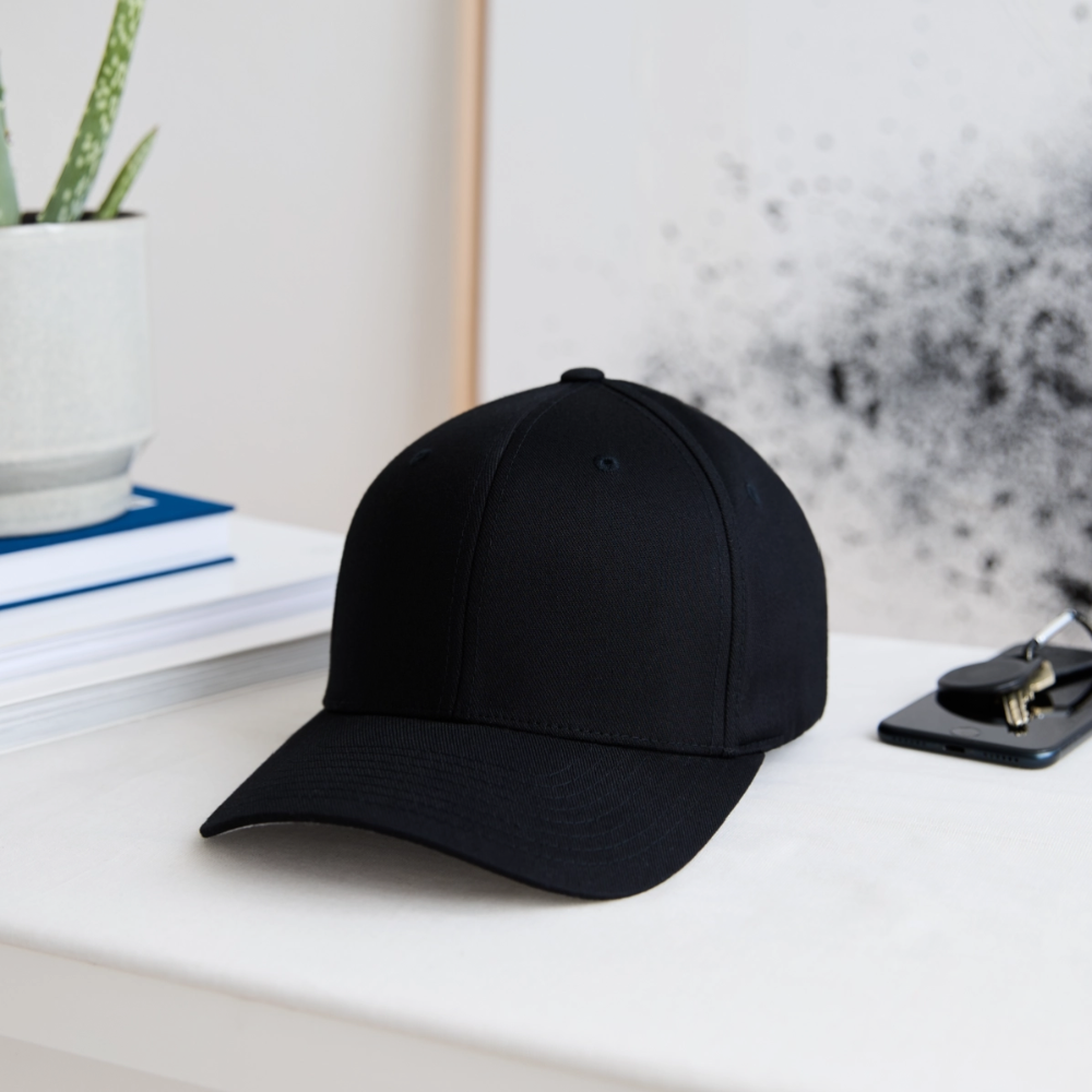 Flexfit baseballcap - zwart