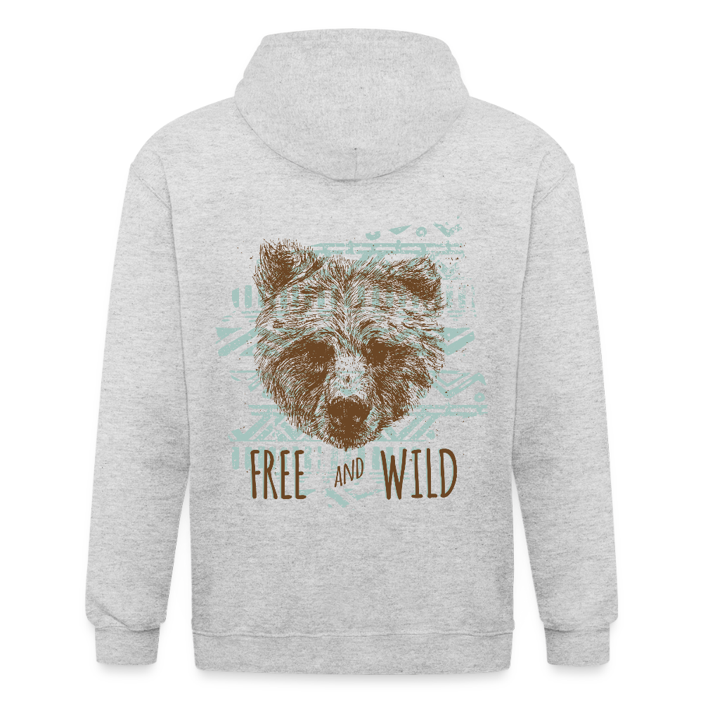 Mannenjack Heavyweight met capuchon - heather wit