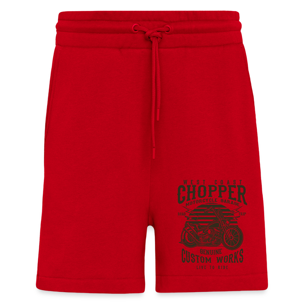 Organic relaxed shorts made in EU - rood