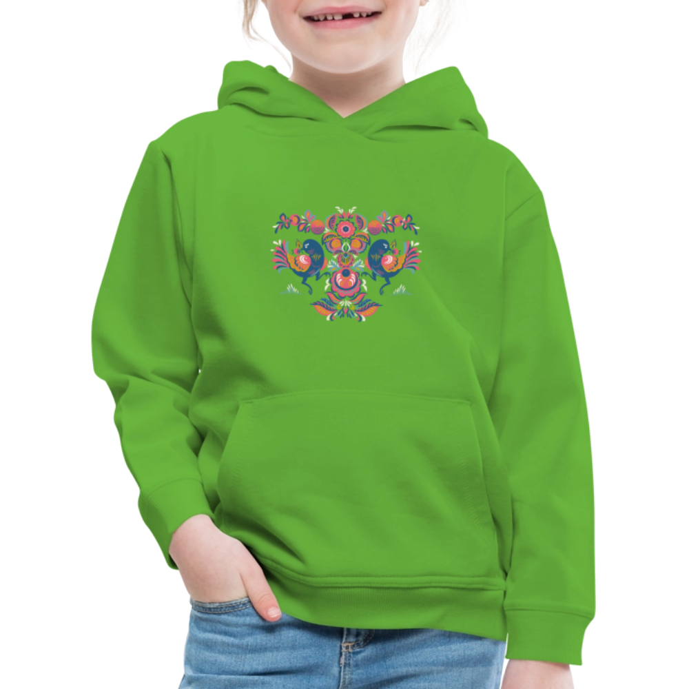 Kinderen trui Premium met capuchon - lichtgroen