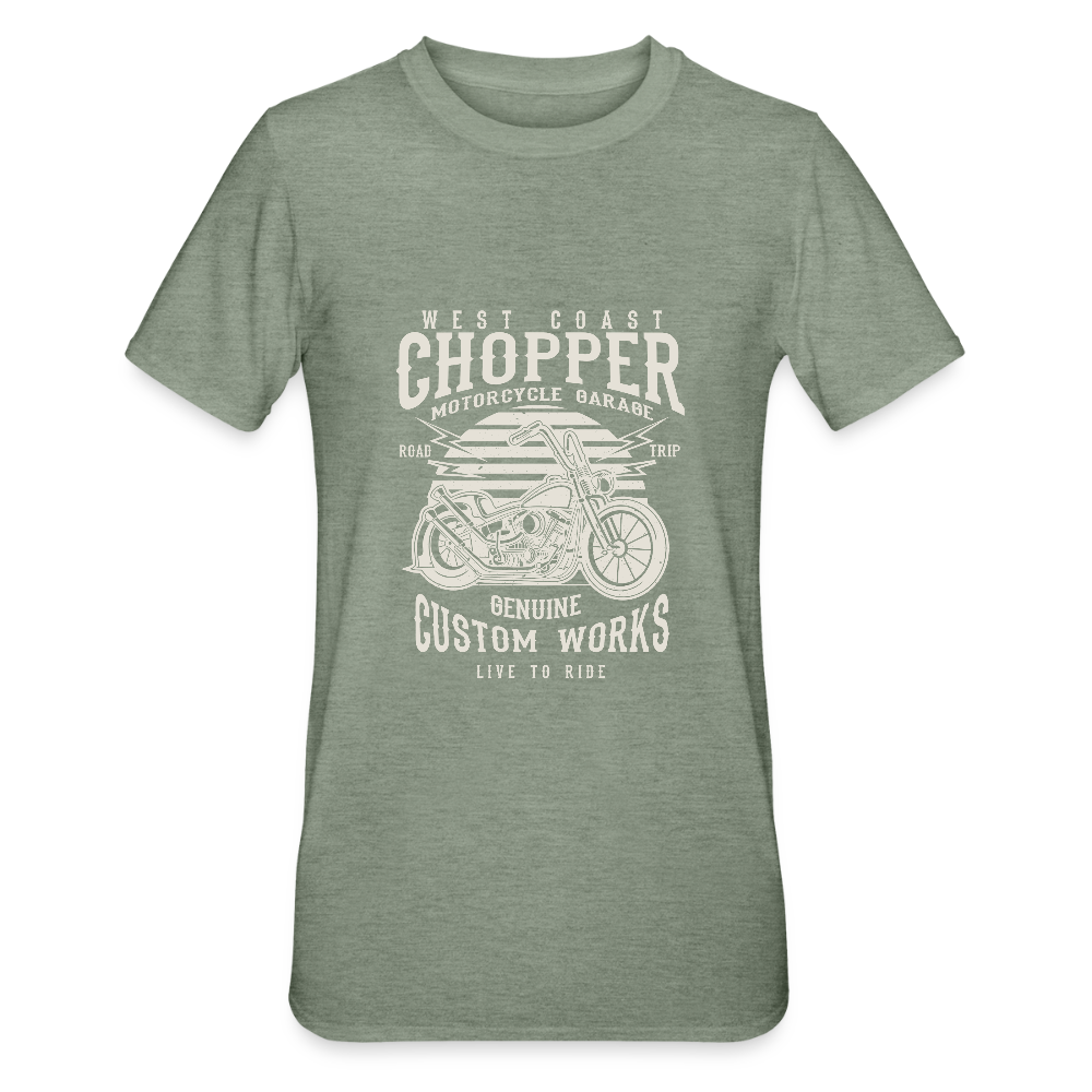 Unisex Polycotton T-shirt - legergroen gemêleerd