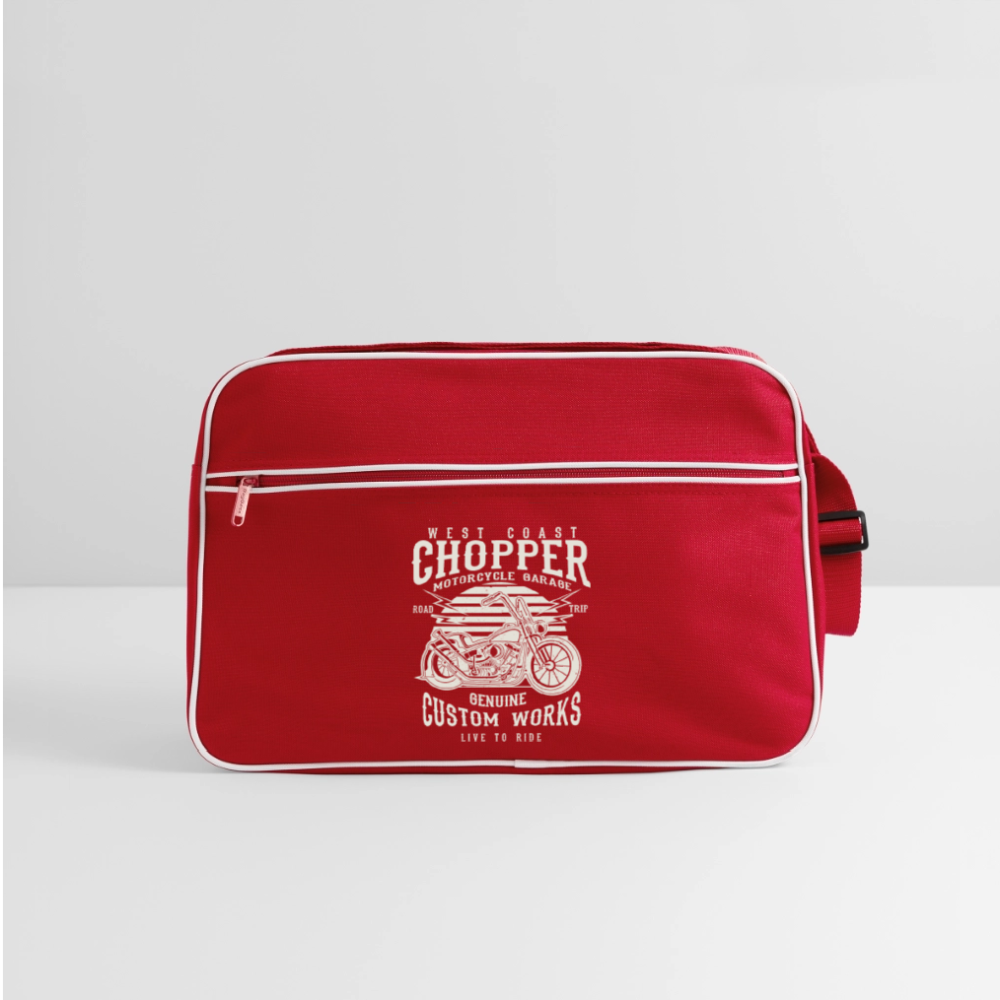 Retro-tas - rood/wit