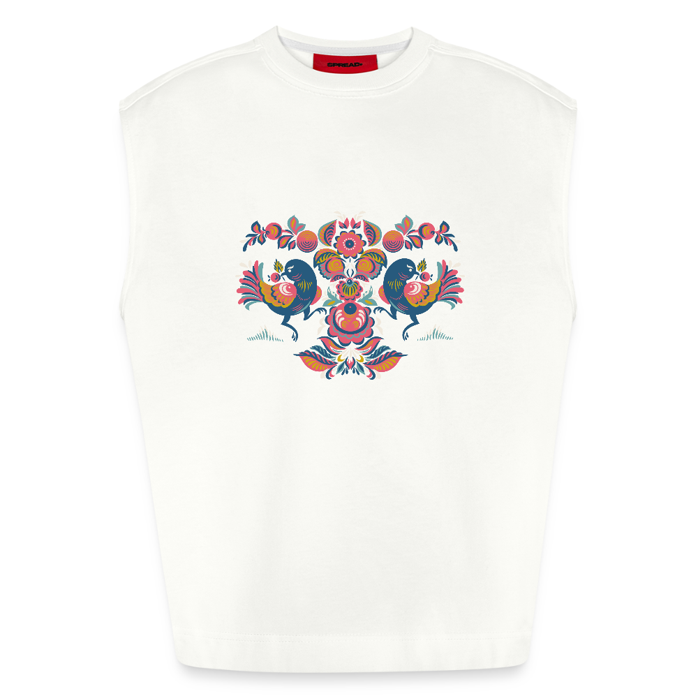 Heavyweight oversized organic tanktop made in EU Unisex - OFF WHITE