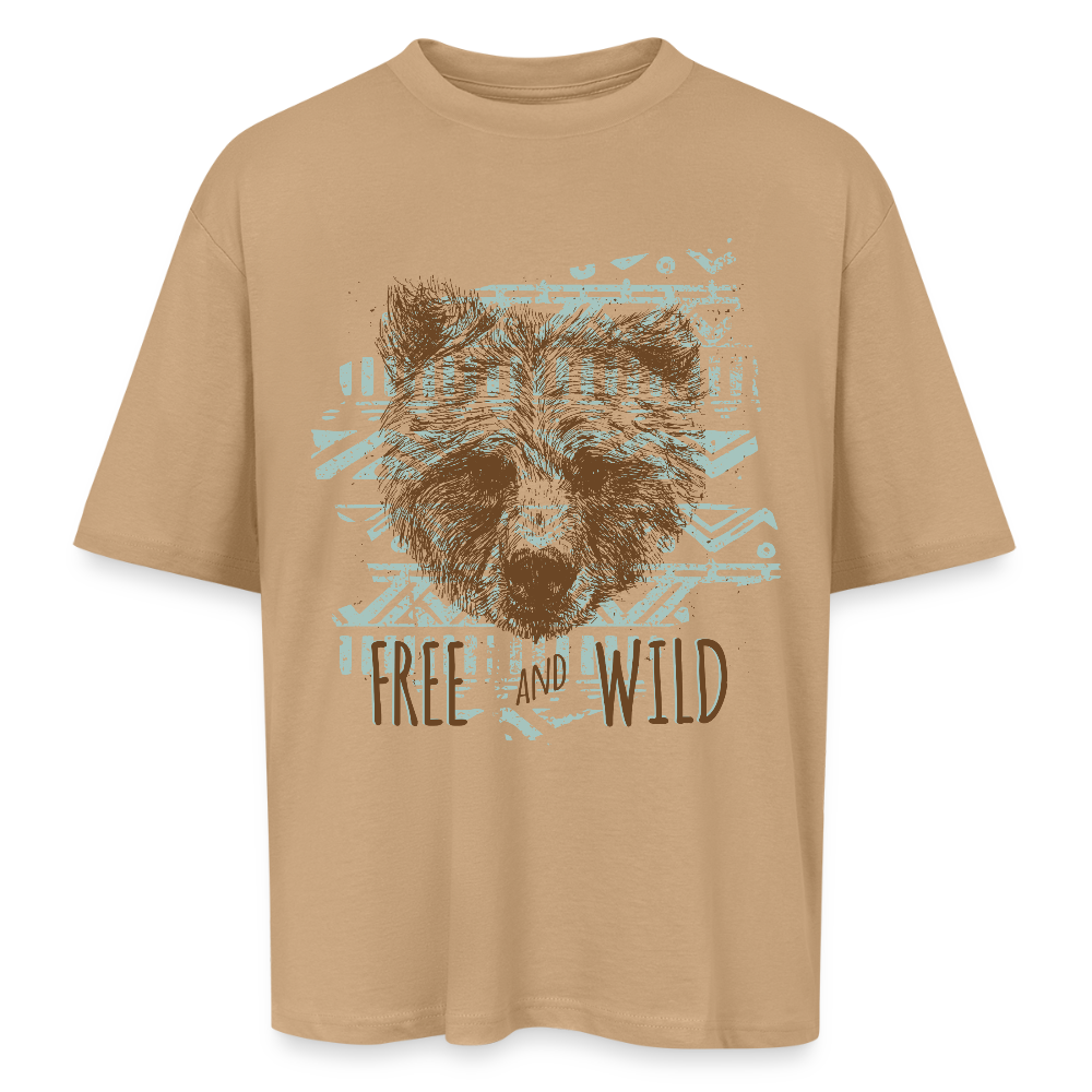 Oversized uniseks T-shirt - beige