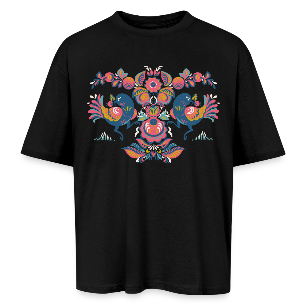Oversized uniseks T-shirt - zwart