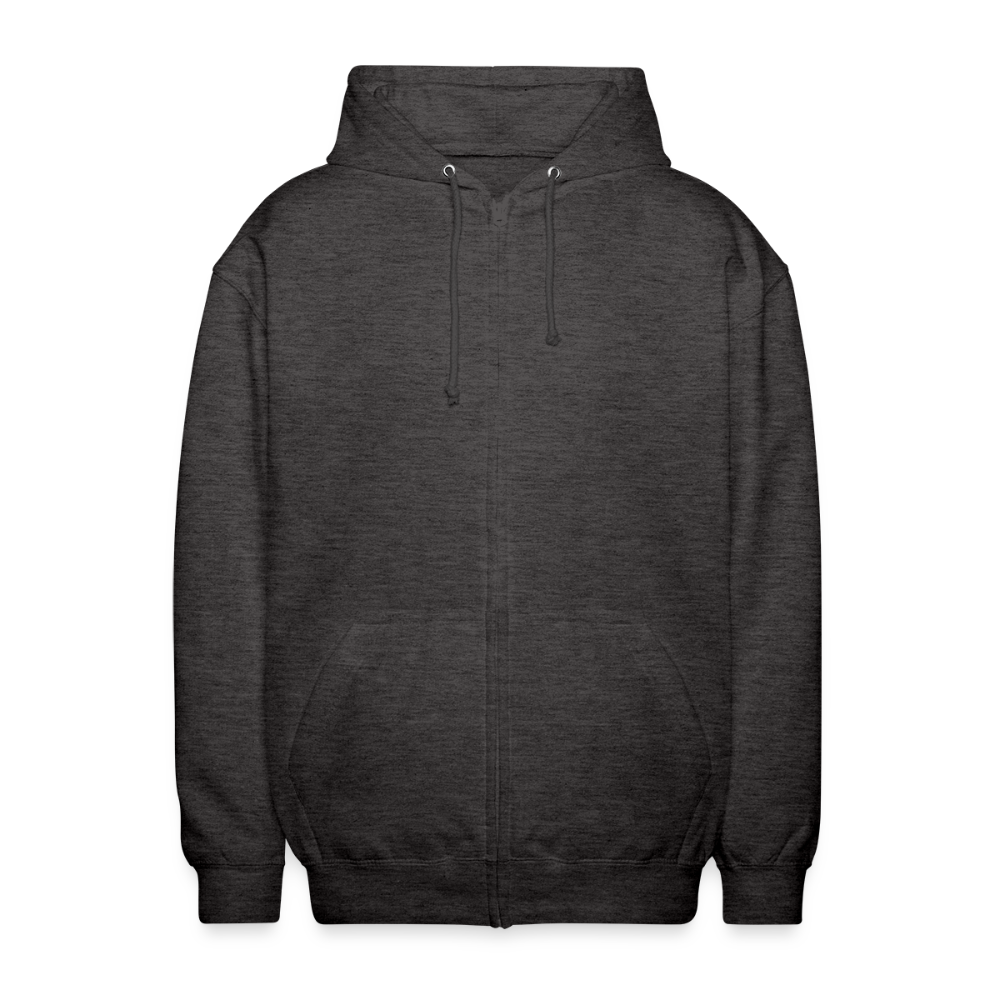Uniseks zip hoodie - houtskool