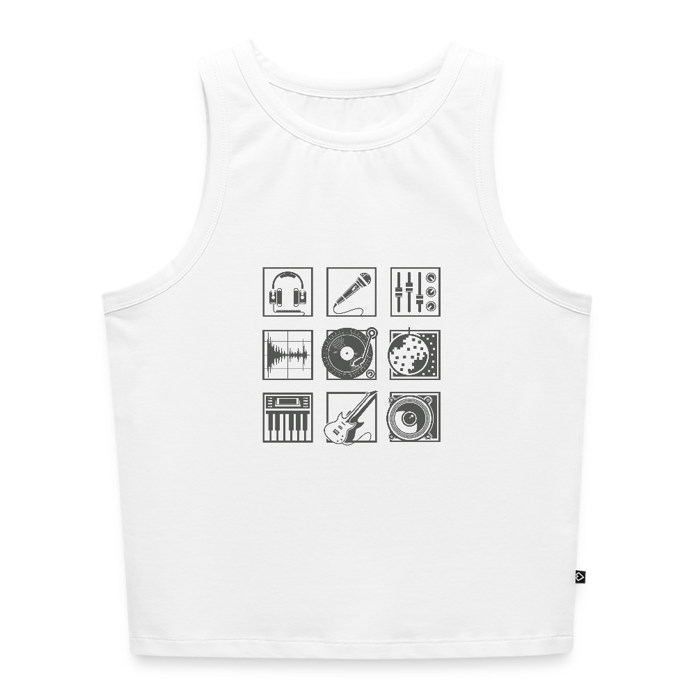 Vrouwen cropped tanktop - wit