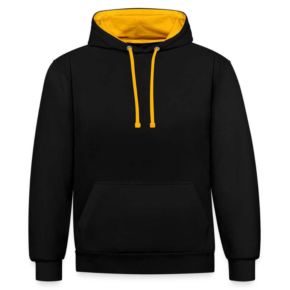 Contrast hoodie - zwart/goud