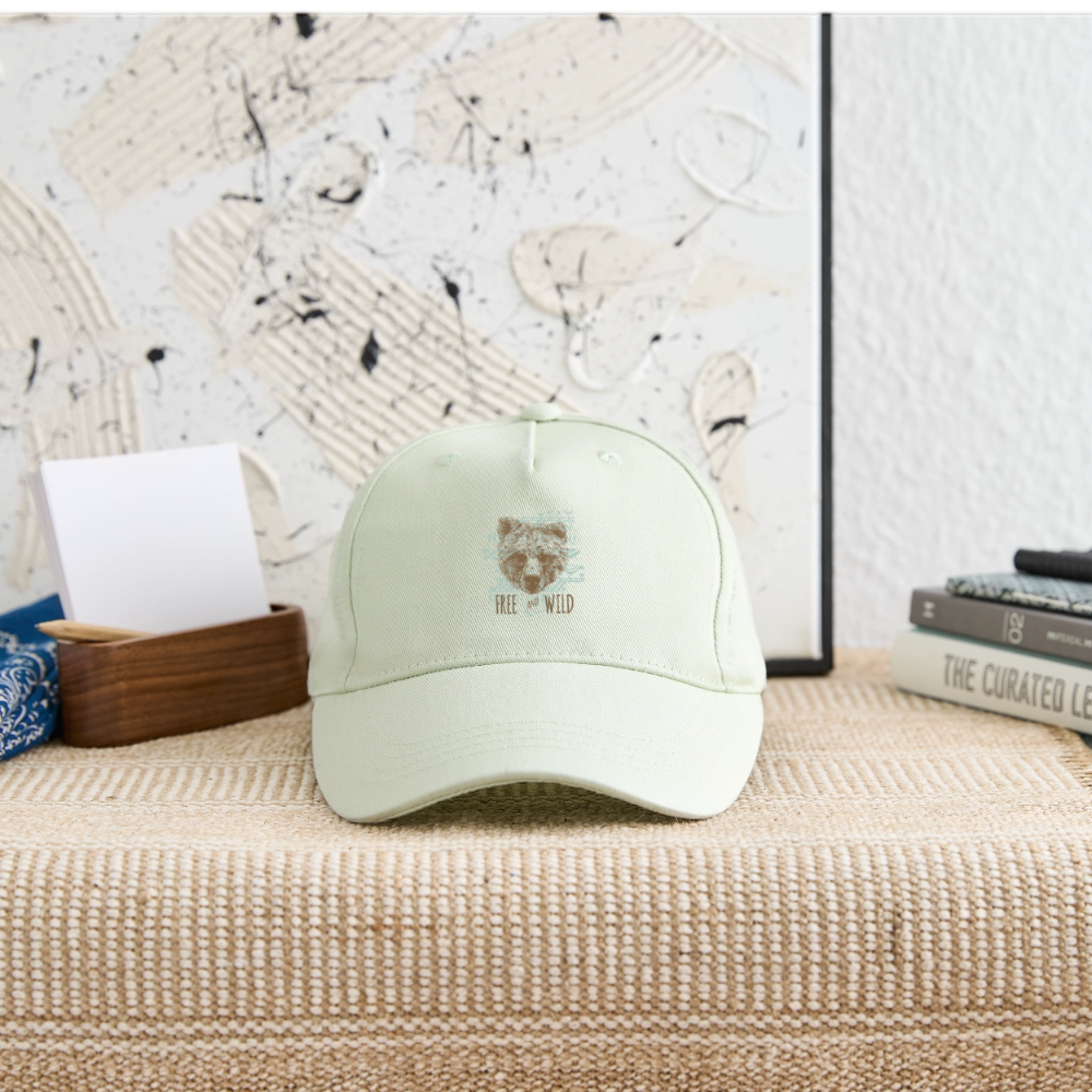 Bio kinder basecap - licht mintgroen