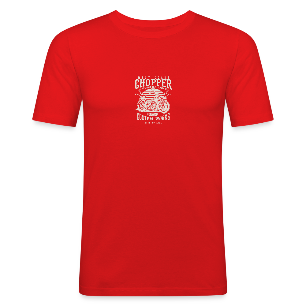 Mannen slim fit T-shirt - rood