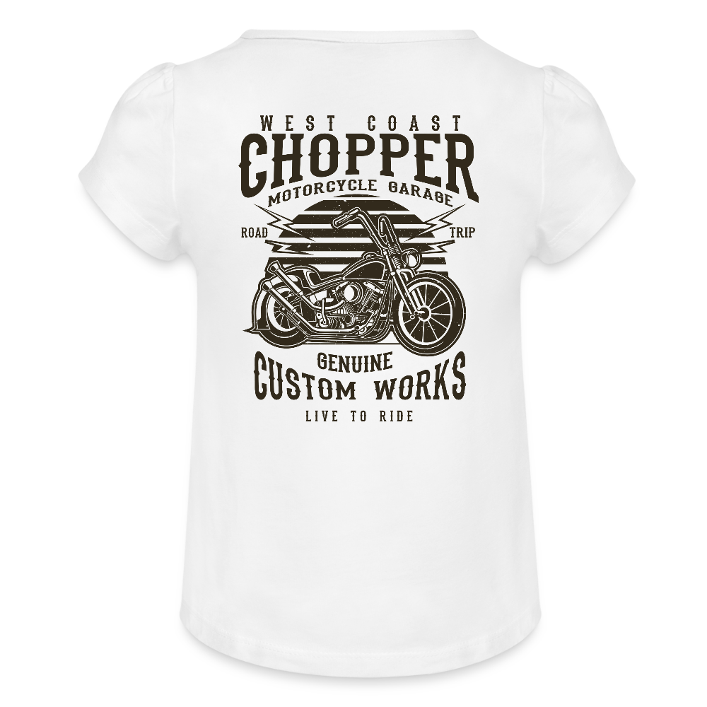 Meisjes-T-shirt met plooien - wit