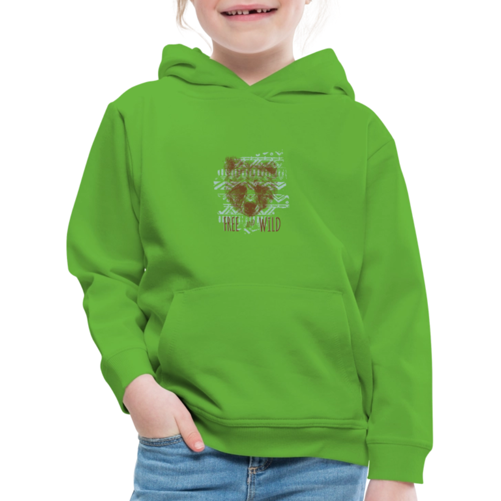 Kinderen trui Premium met capuchon - lichtgroen