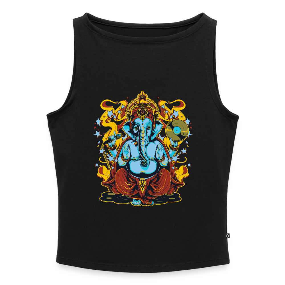 Vrouwen tanktop met U-hals - zwart