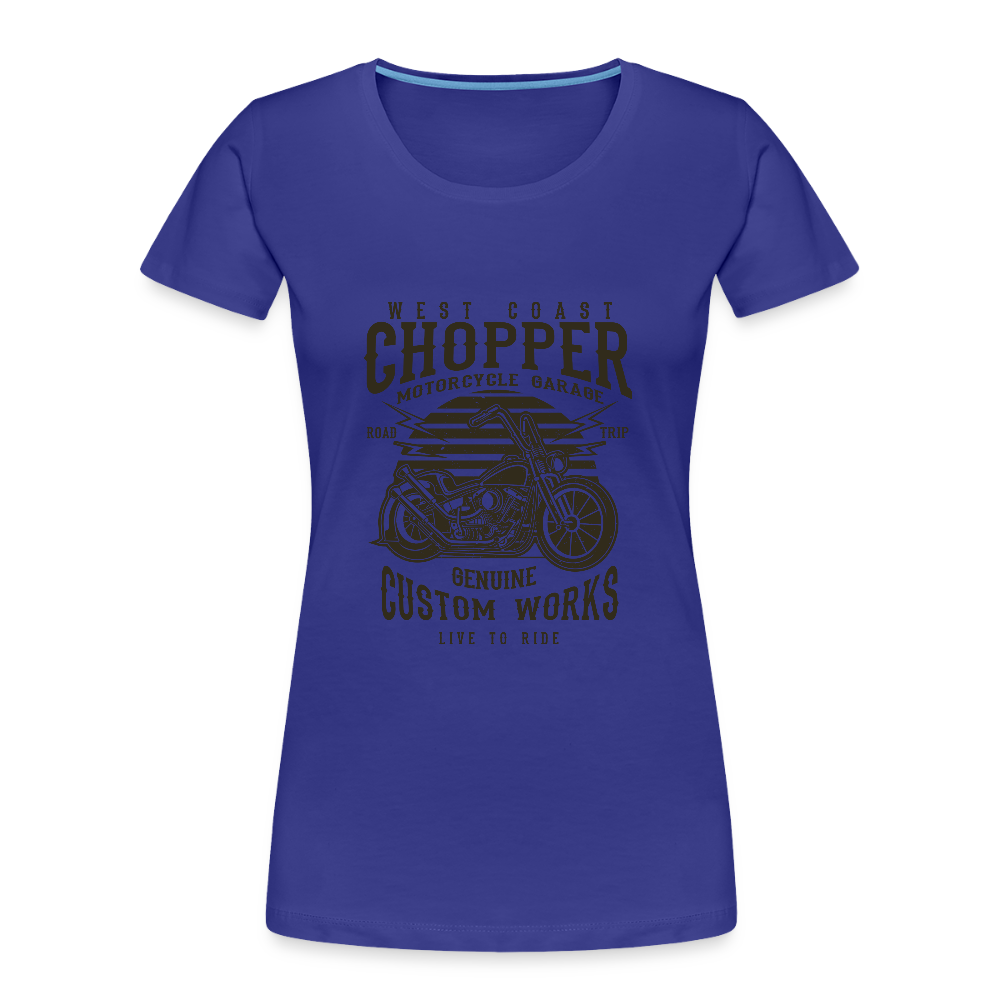 Vrouwen premium bio T-shirt - koningsblauw