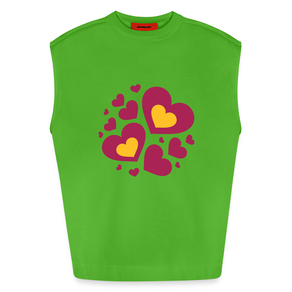 Heavyweight oversized organic tanktop made in EU Unisex - Apple Neon
