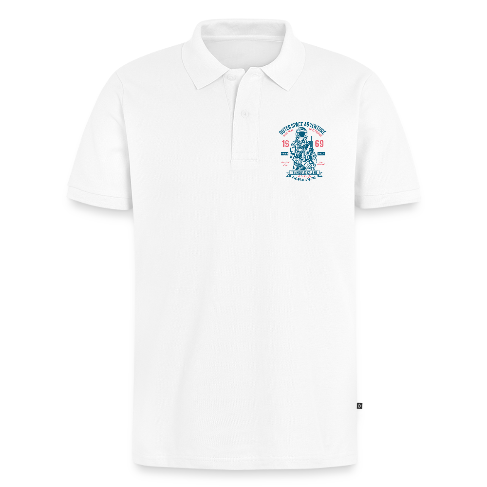 Mannen Premium Bio Poloshirt - wit