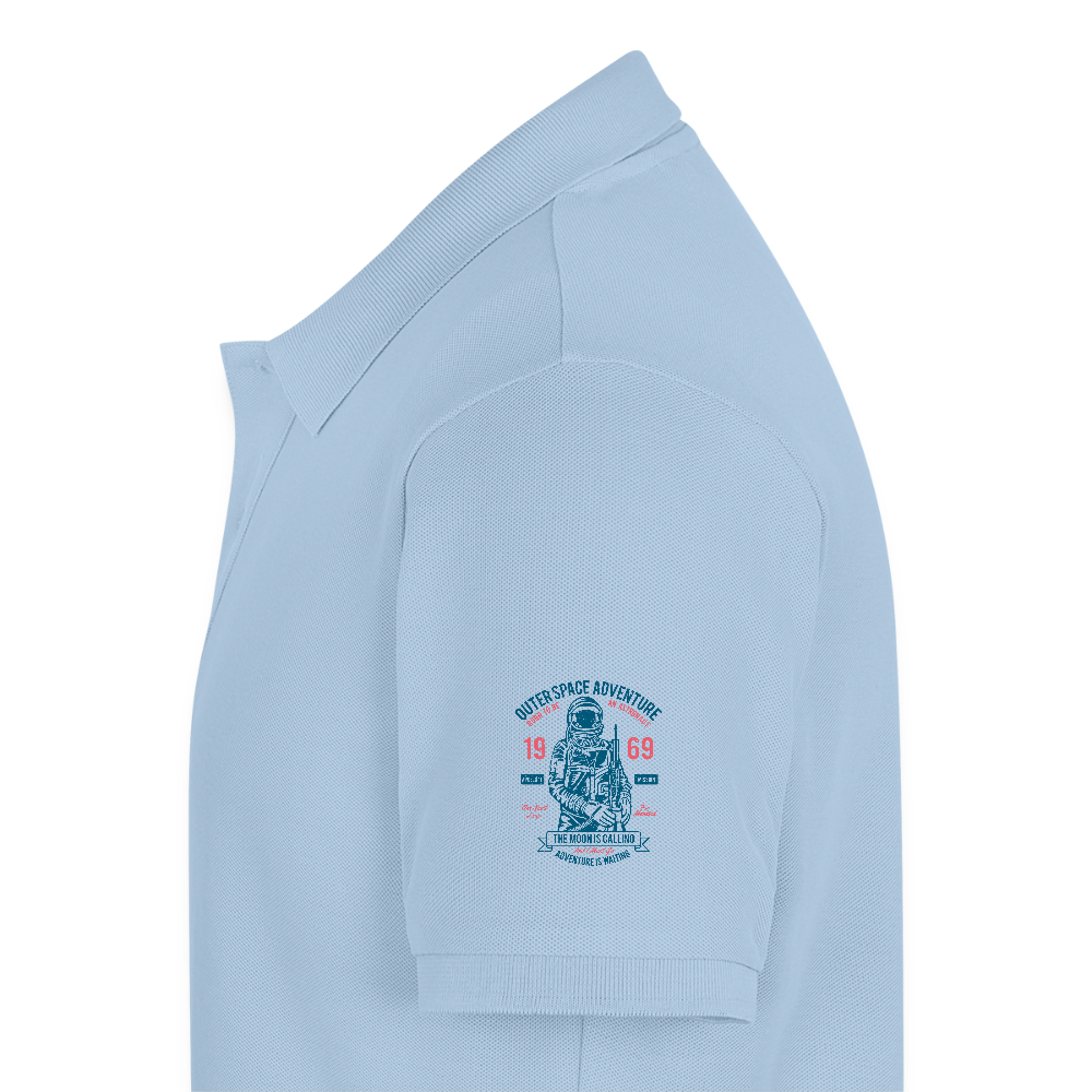 Mannen Premium Bio Poloshirt - lichtblauw