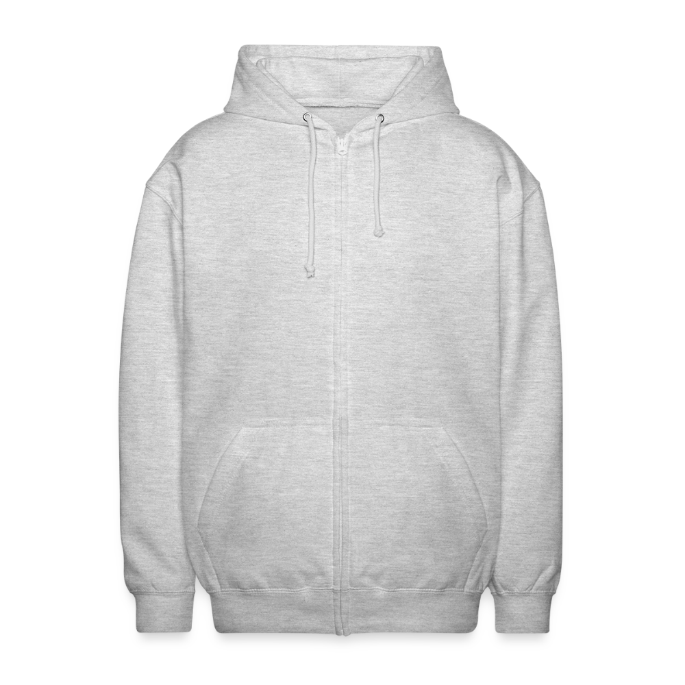 Uniseks zip hoodie - lichtgrijs gemêleerd