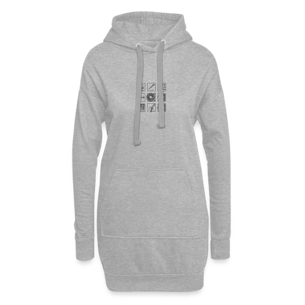 Hoodiejurk - grijs gemêleerd