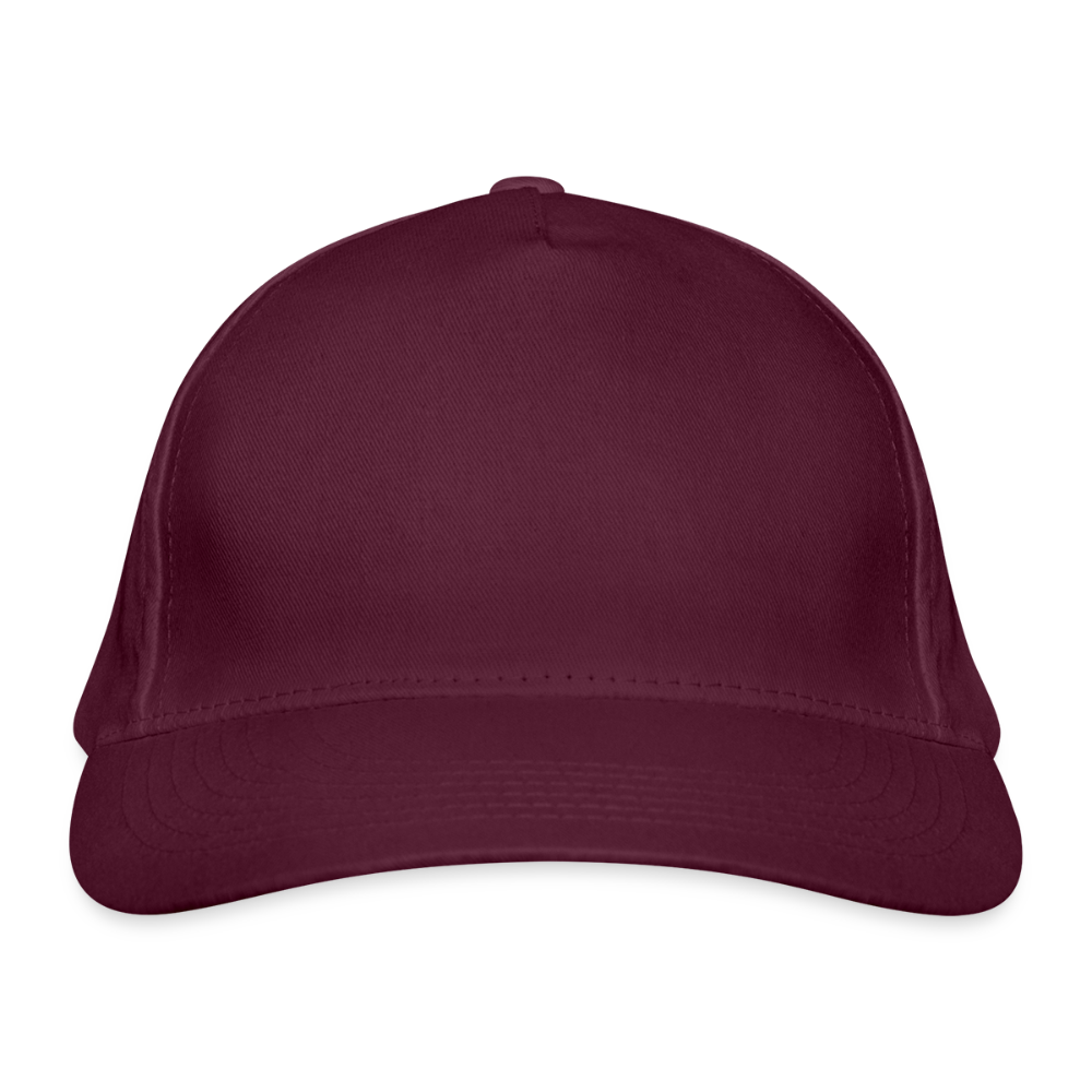 Biologische baseballpet - bordeauxrood