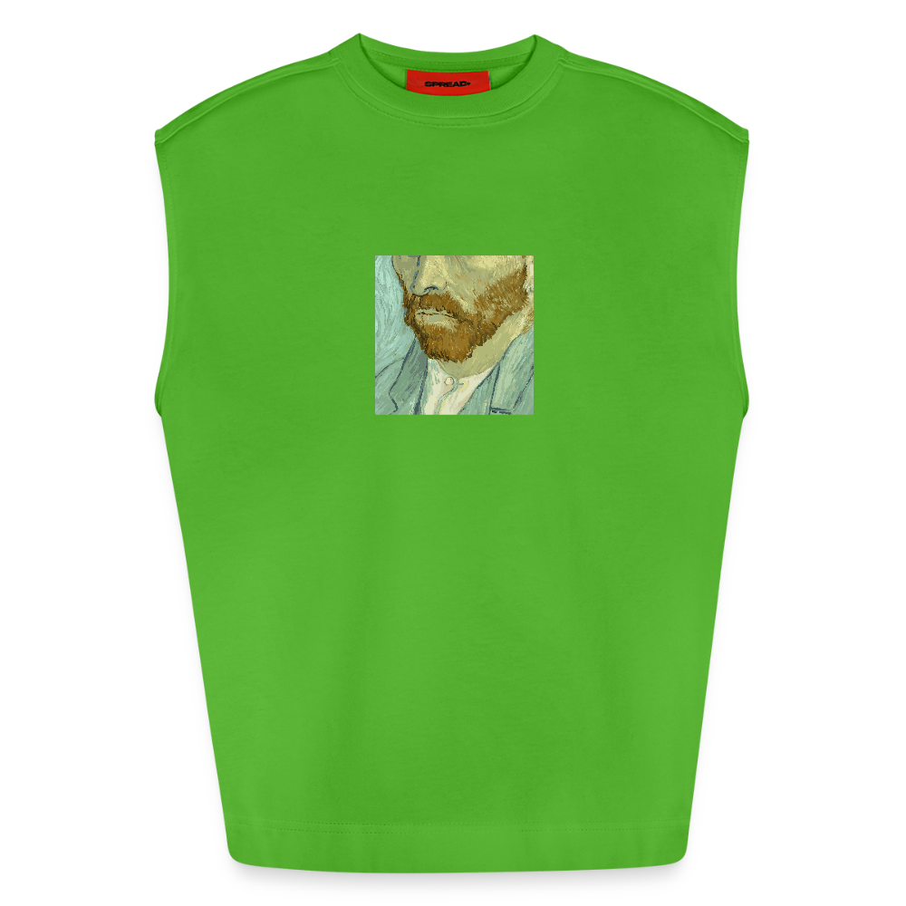Heavyweight oversized organic tanktop made in EU Unisex - Apple Neon