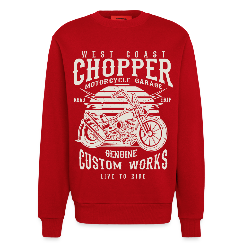 Organic relaxed crewneck made in EU - rood