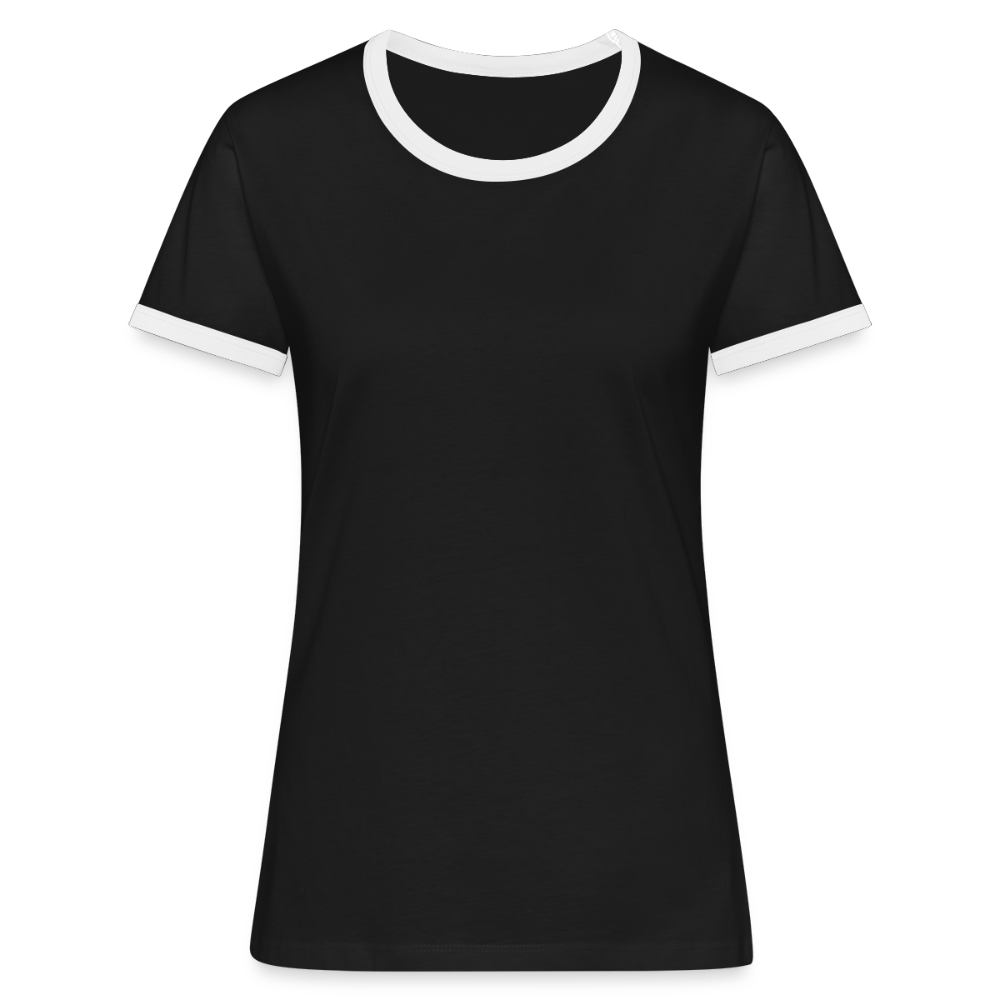 Vrouwen contrastshirt - zwart/wit