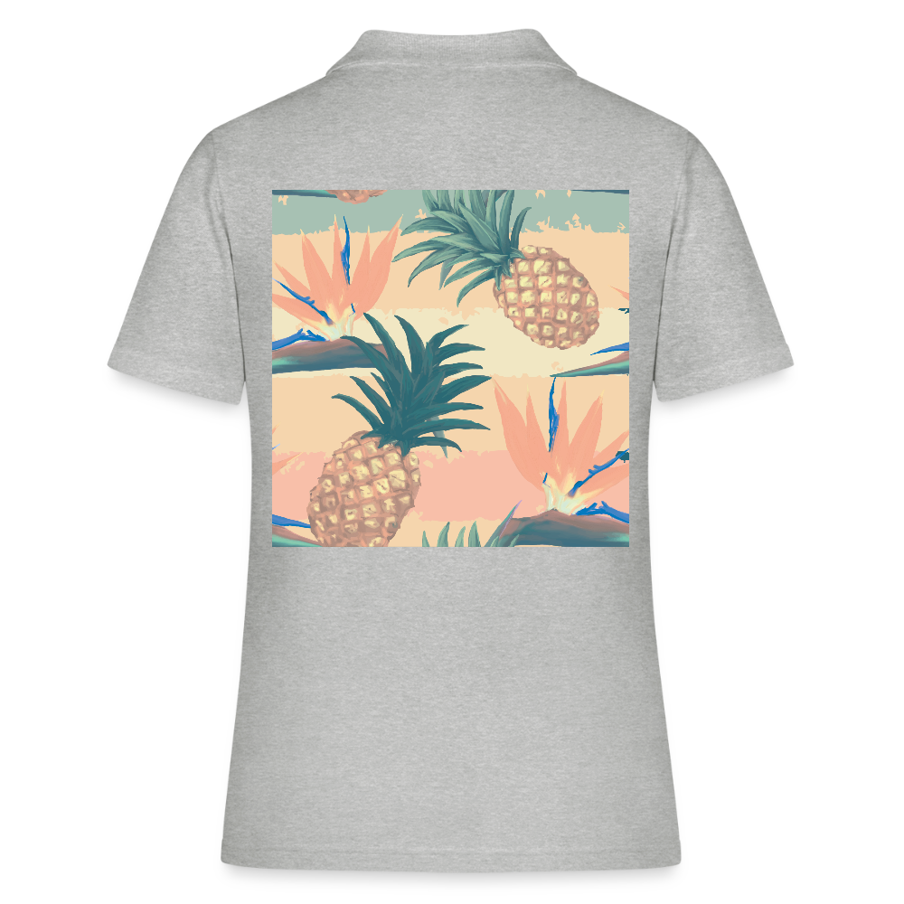 Women's Polo Shirt - grijs gemêleerd