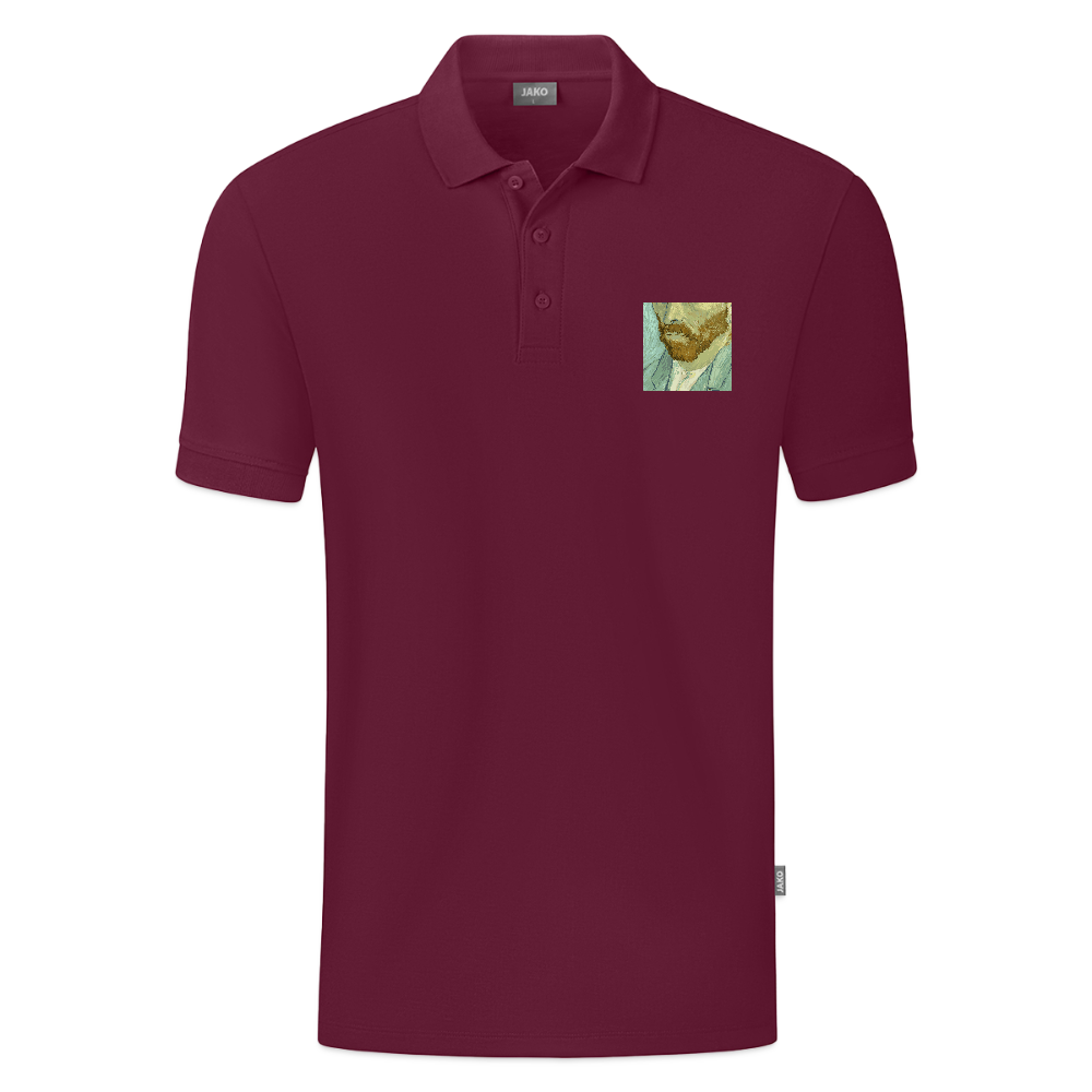 JAKO Mannen Polo Organic - wijnrood